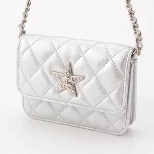 Chanel Leather Waist Bag Matelasse Silver Shoulder